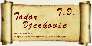 Todor Đerković vizit kartica